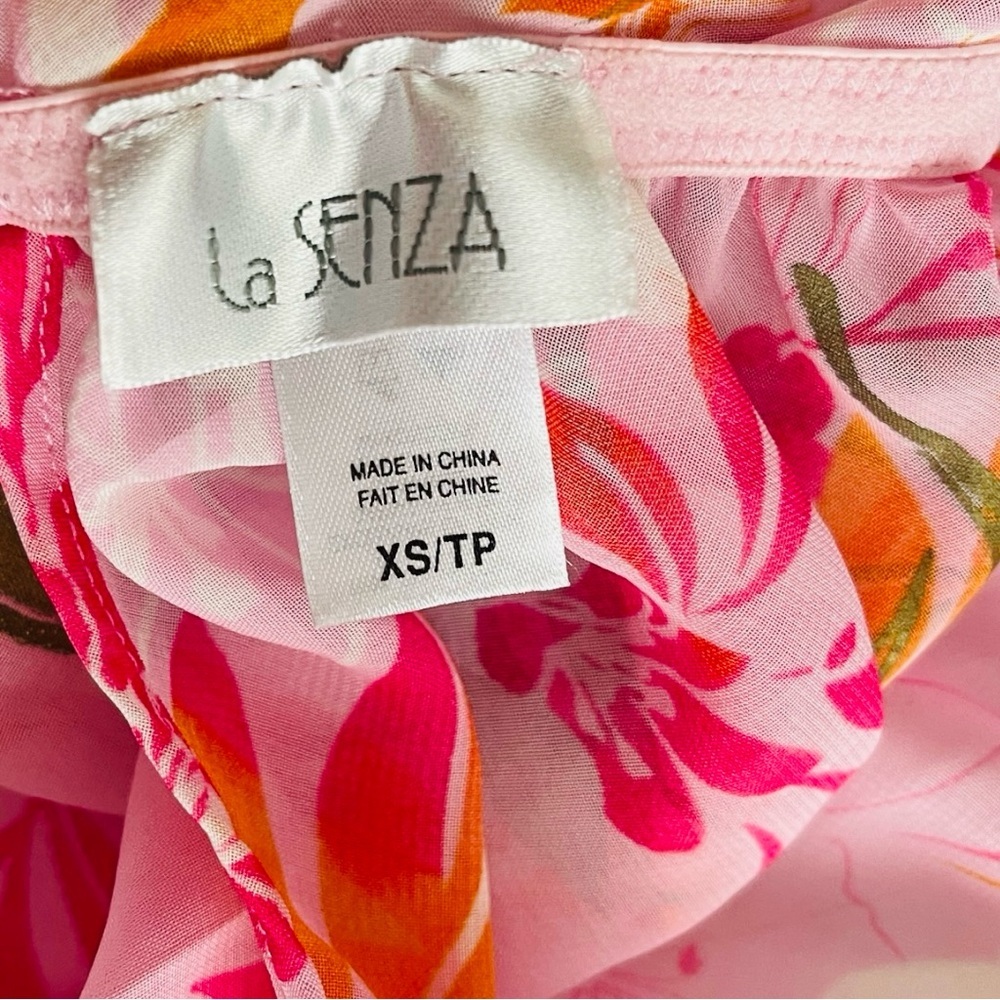 La Senza Pink Floral Tie-Front Satin Chemise - Picture 9 of 9